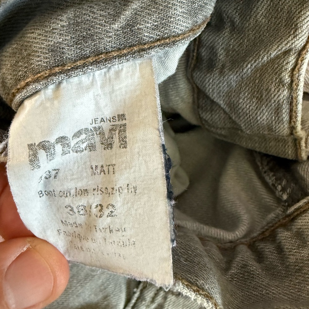 Mavi Jeans Mens 38x32 Stone Gray Matt Relaxed Straight Leg Distressed‎ - Picture 9 of 13